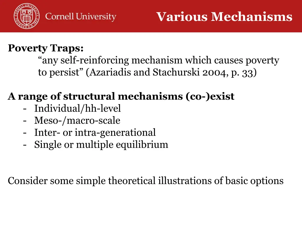 various mechanisms