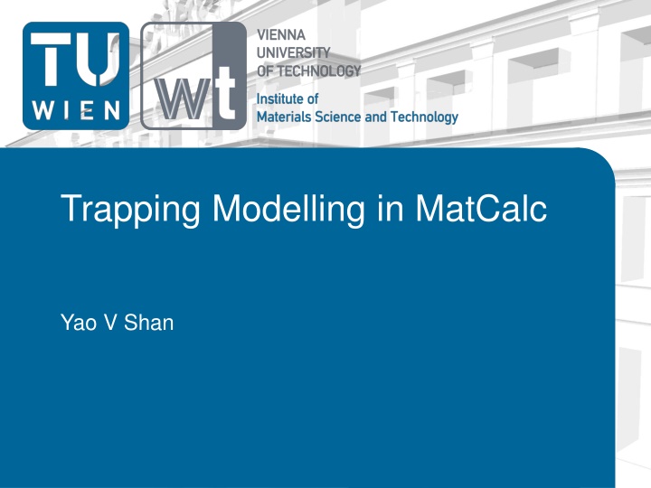 trapping modelling in matcalc