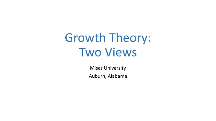 growth theory two views