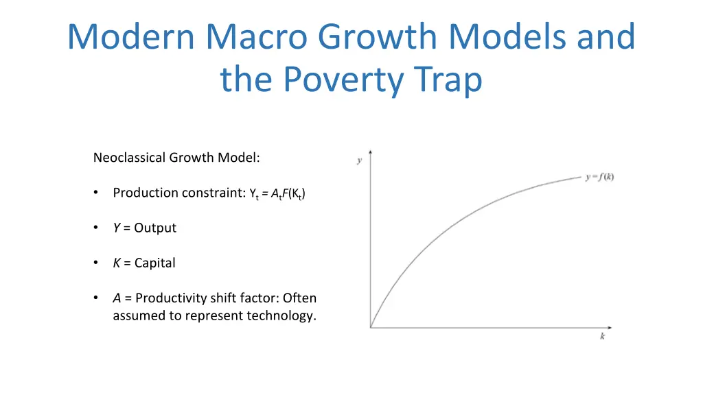 modern macro growth models and the poverty trap 1