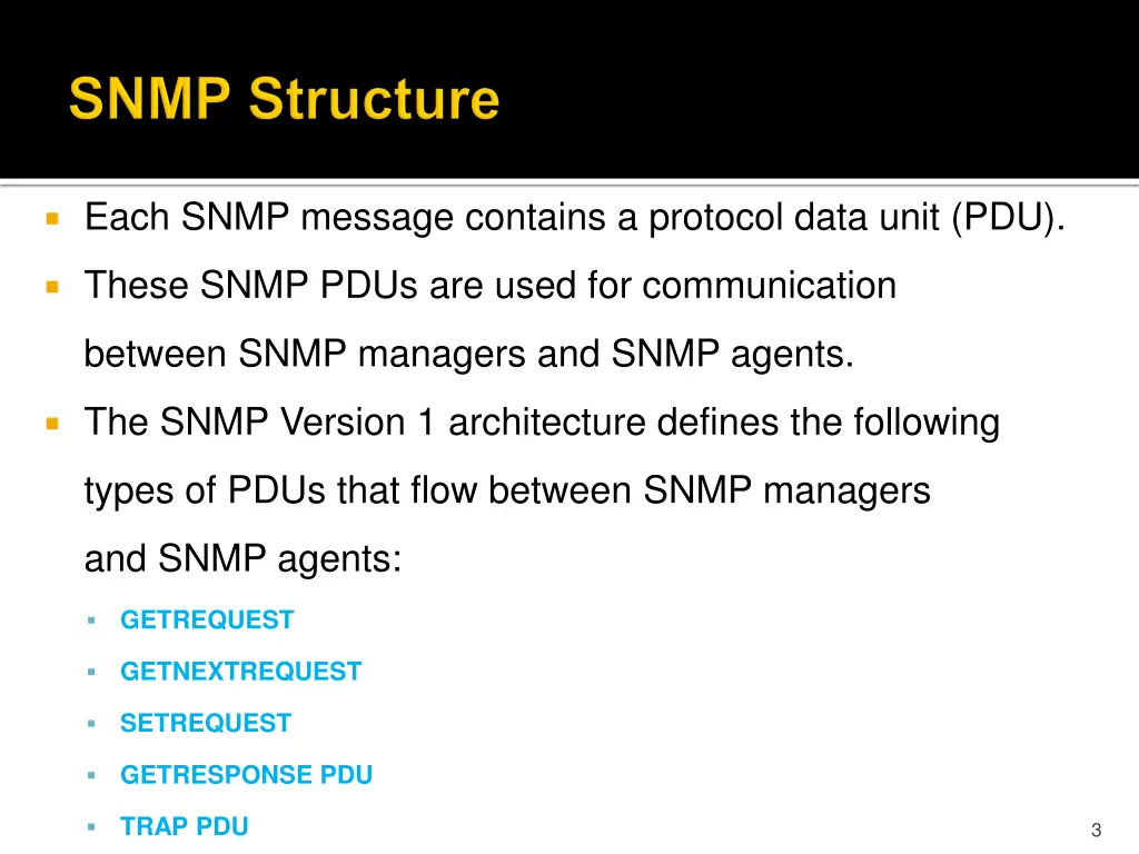 each snmp message contains a protocol data unit