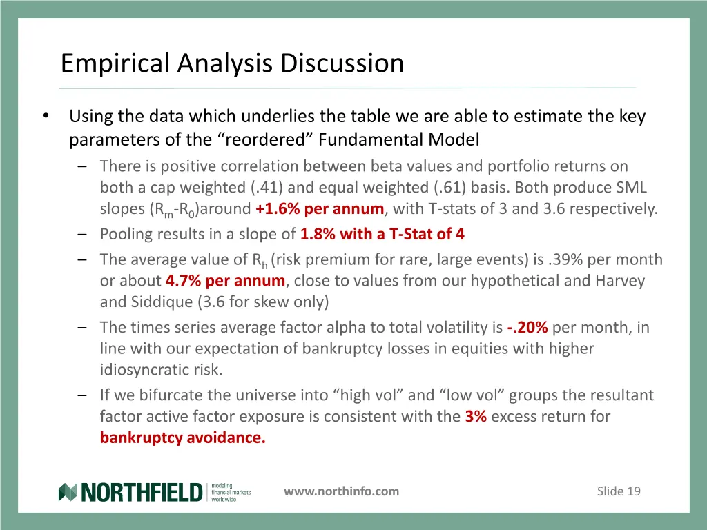 empirical analysis discussion