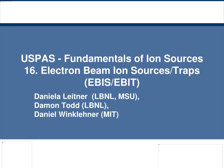 uspas fundamentals of ion sources 16 electron