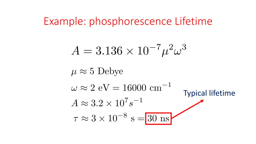 example phosphorescence lifetime