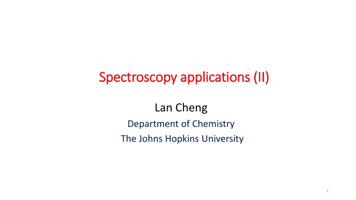 spectroscopy applications ii spectroscopy