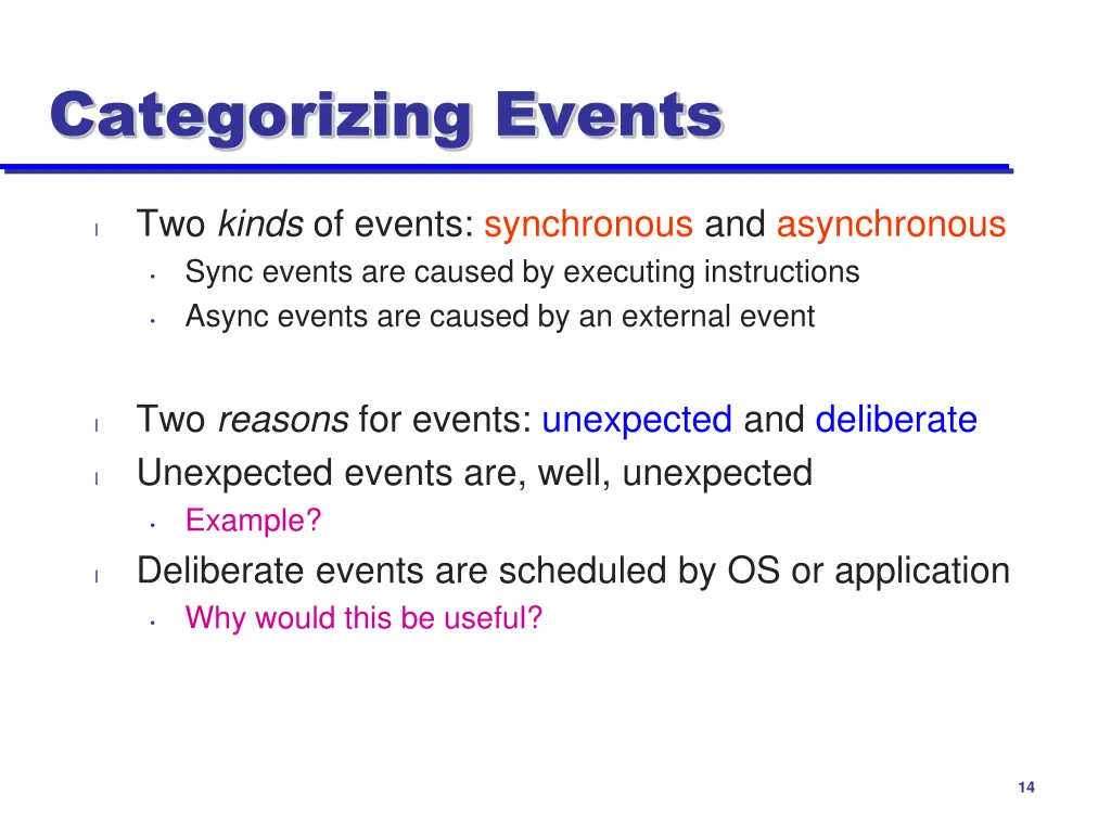 categorizing events 1