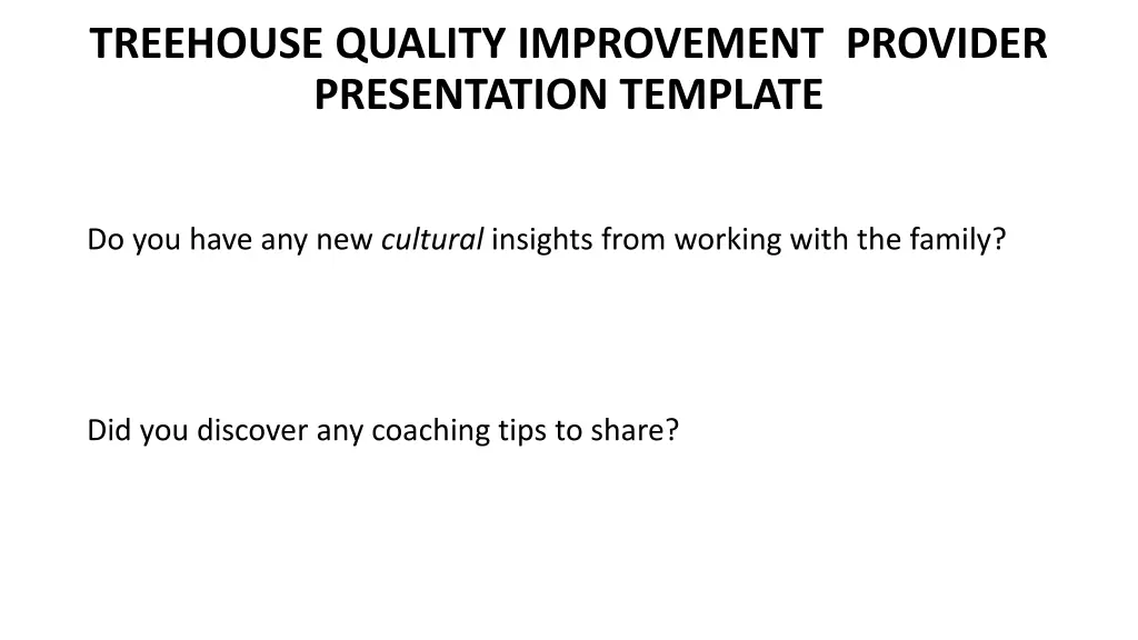 treehouse quality improvement provider 2