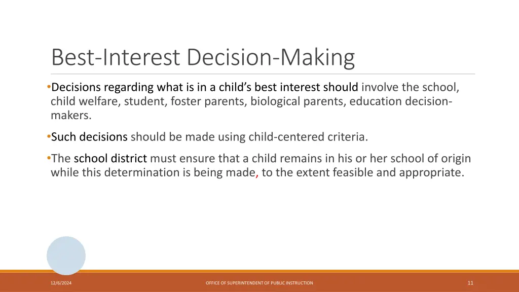 best interest decision making