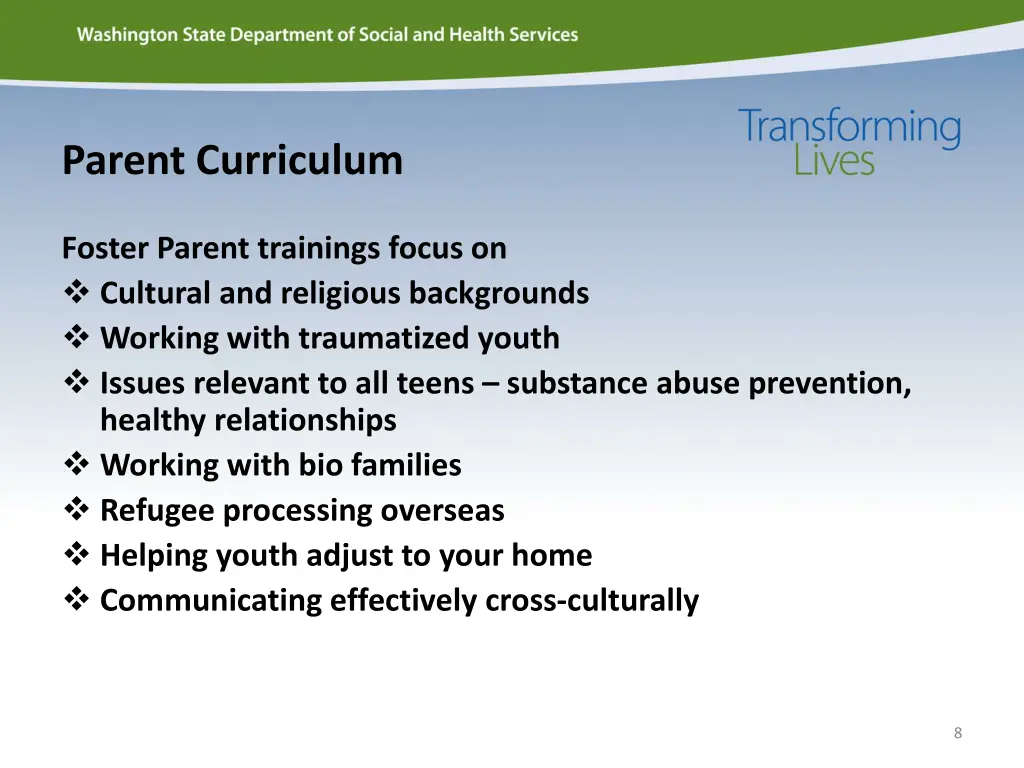 parent curriculum