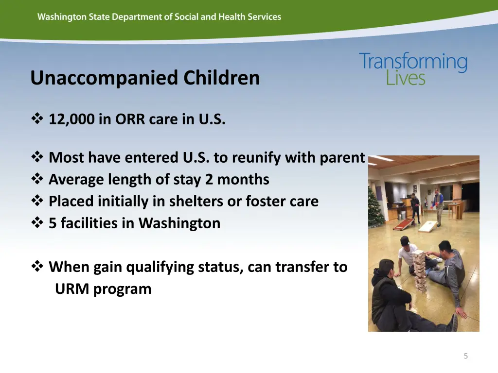 unaccompanied children