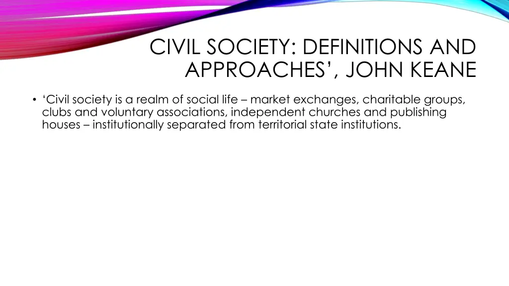 civil society definitions and approaches john