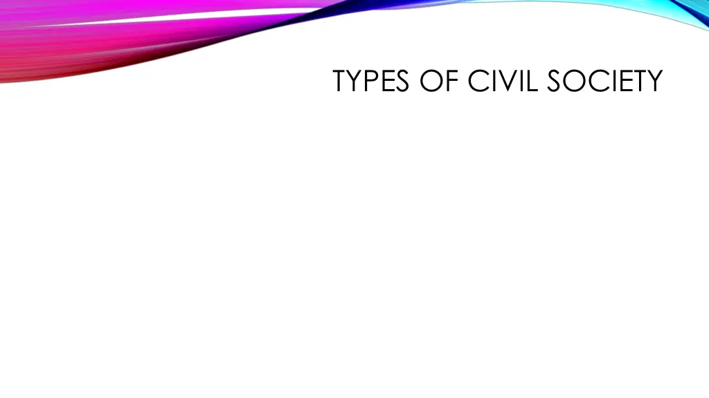 types of civil society