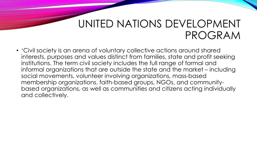 united nations development