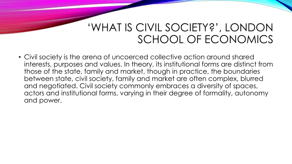 what is civil society london school of economics