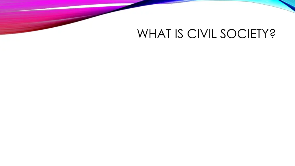 what is civil society