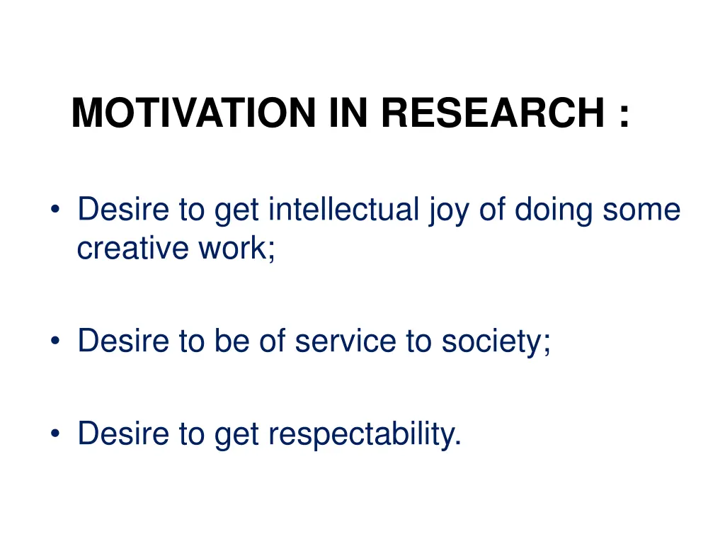 motivation in research 1