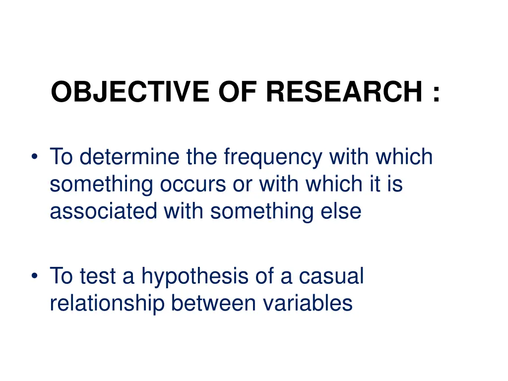 objective of research 1