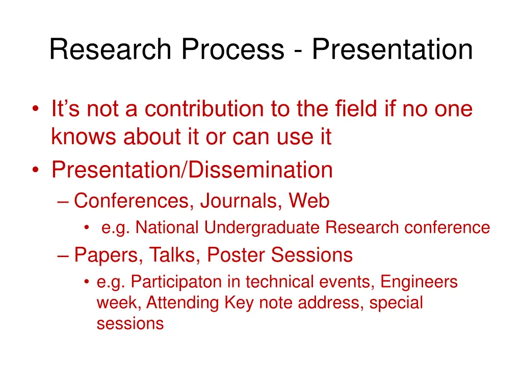 research process presentation