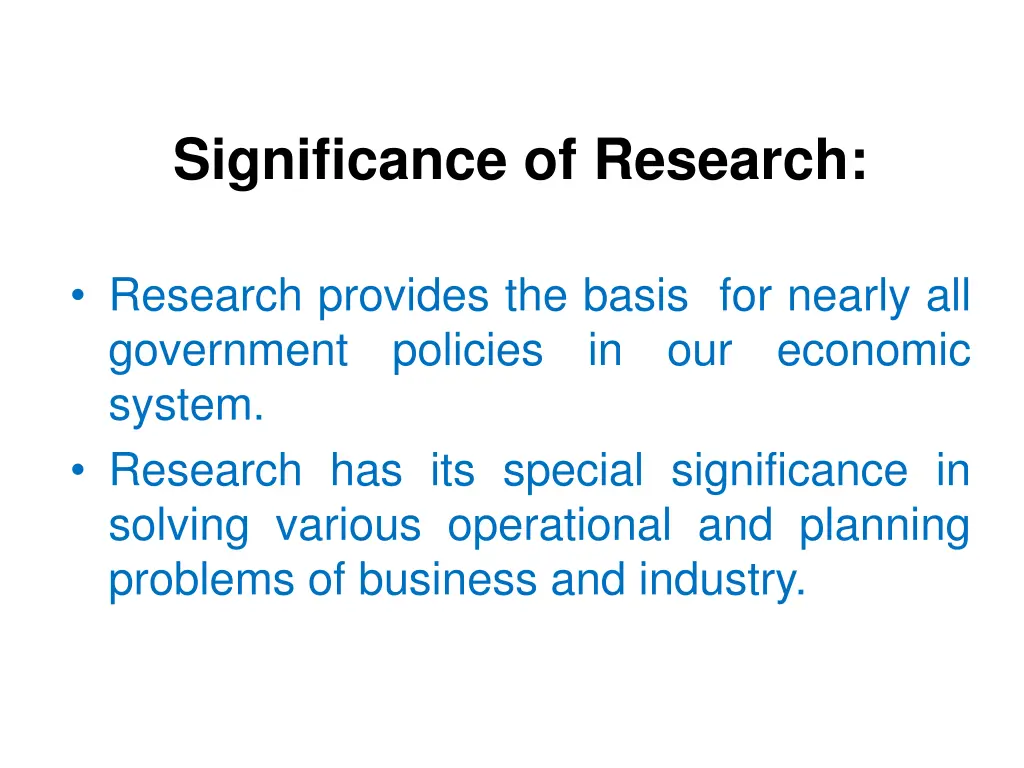 significance of research 1