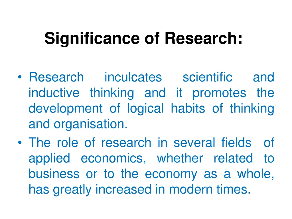 significance of research