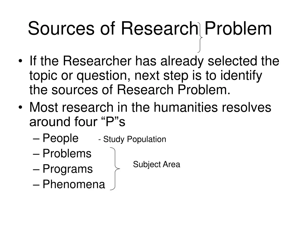 sources of research problem