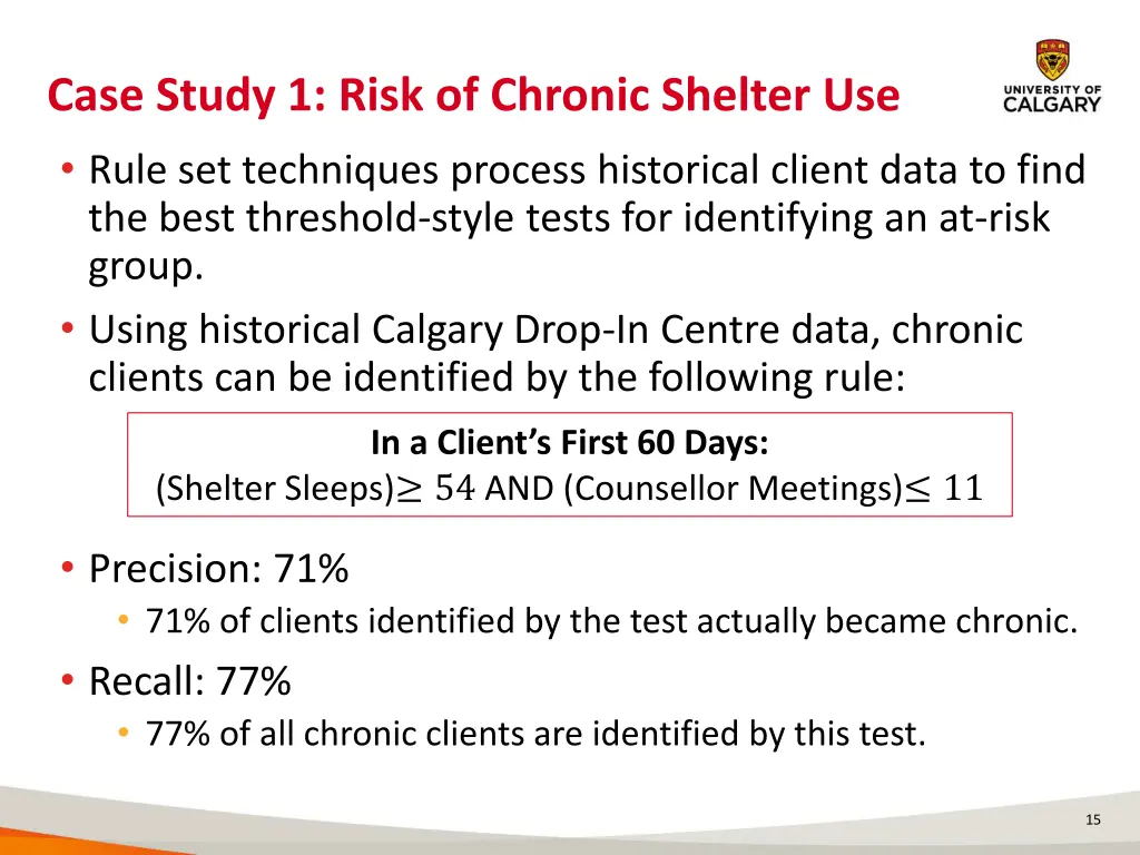 case study 1 risk of chronic shelter use 2