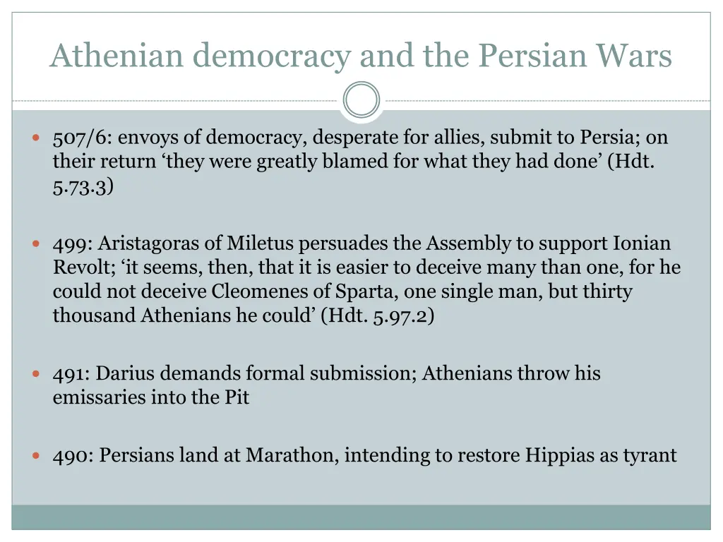 athenian democracy and the persian wars