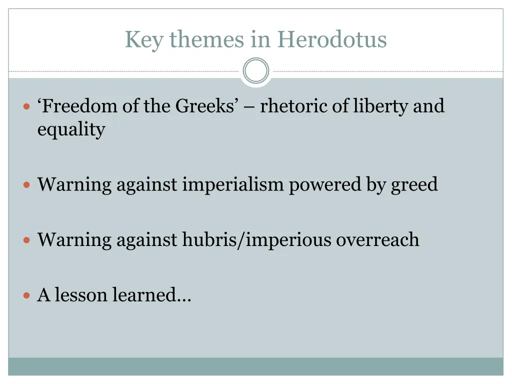 key themes in herodotus