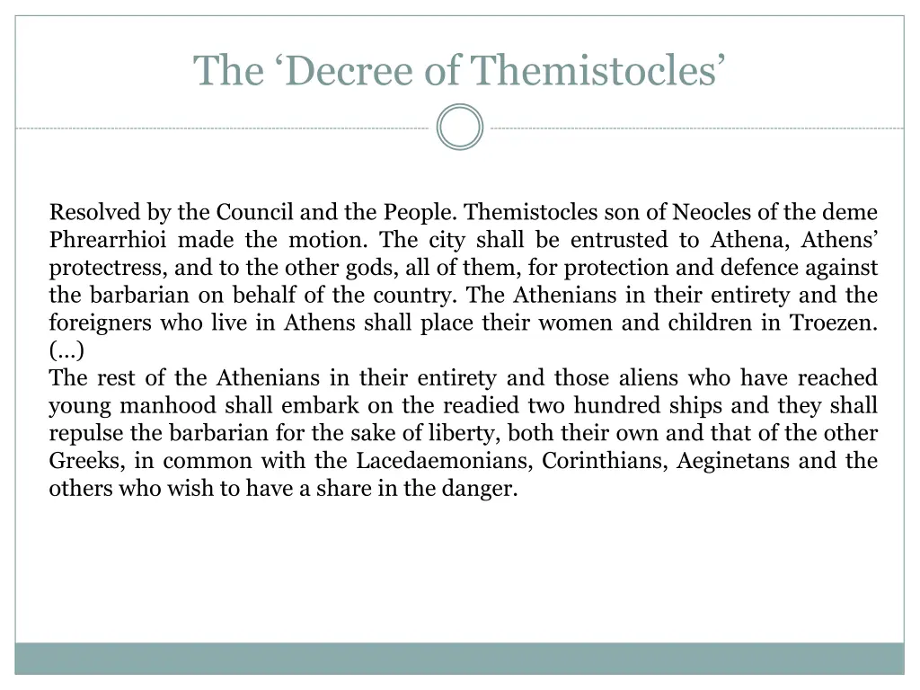 the decree of themistocles