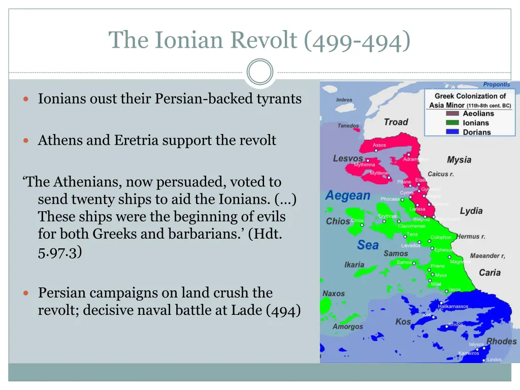 the ionian revolt 499 494