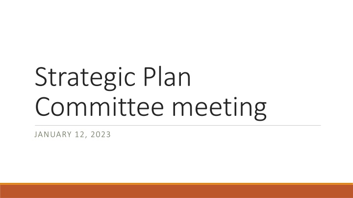 strategic plan committee meeting