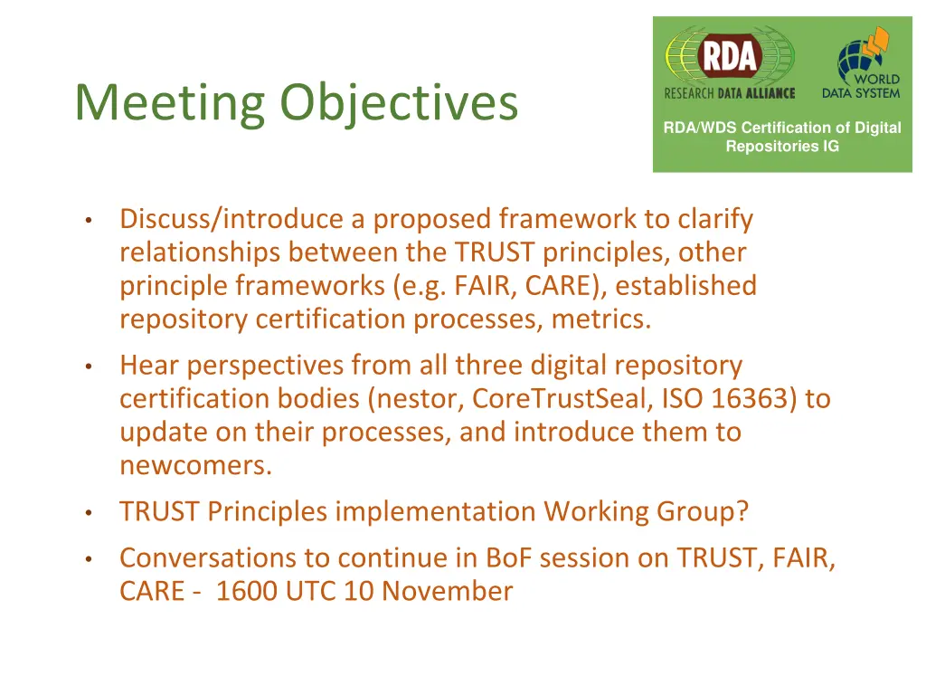 meeting objectives 1