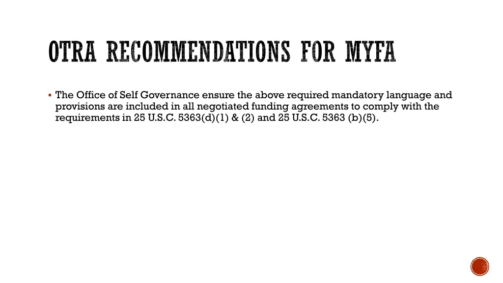 otra recommendations for myfa