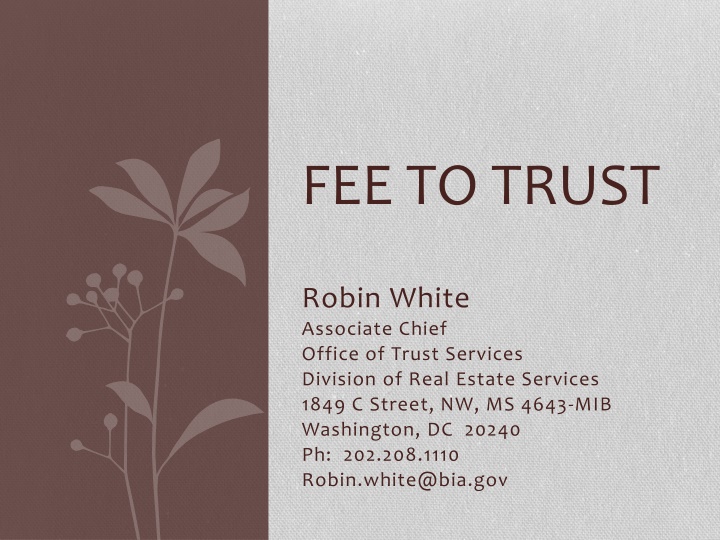 fee to trust