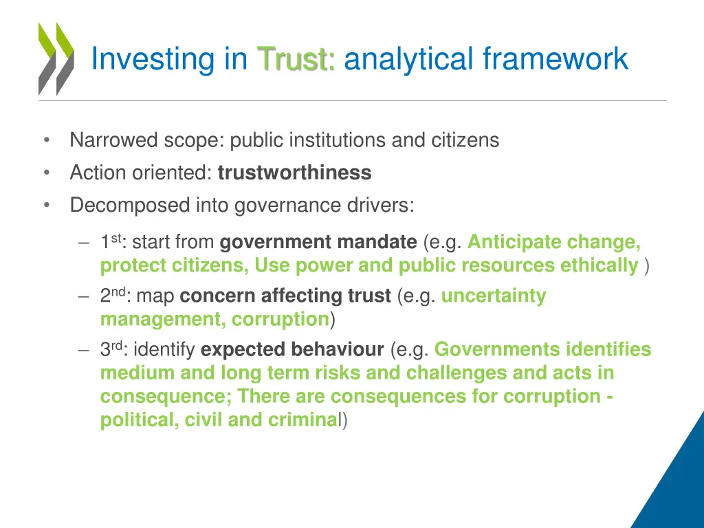 investing in trust analytical framework