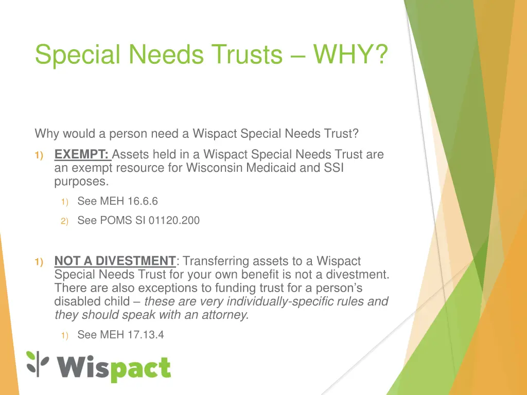 special needs trusts why