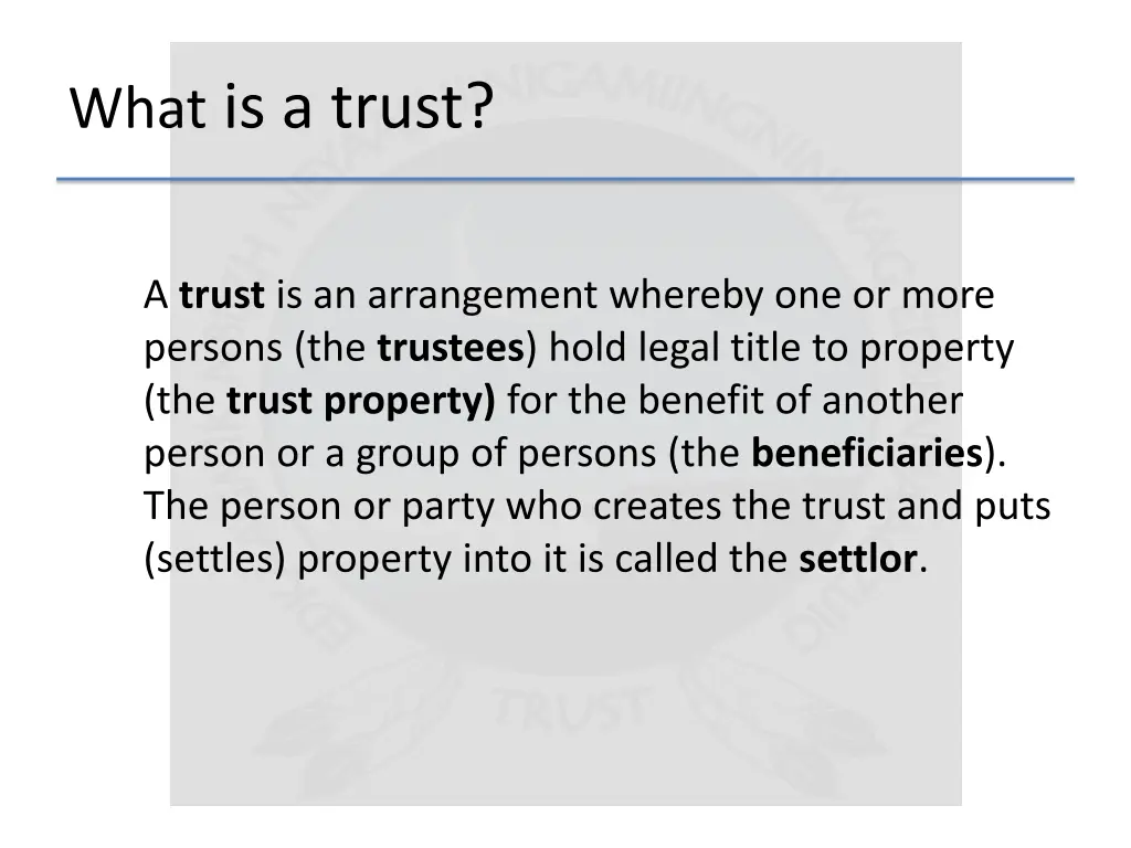 what is a trust