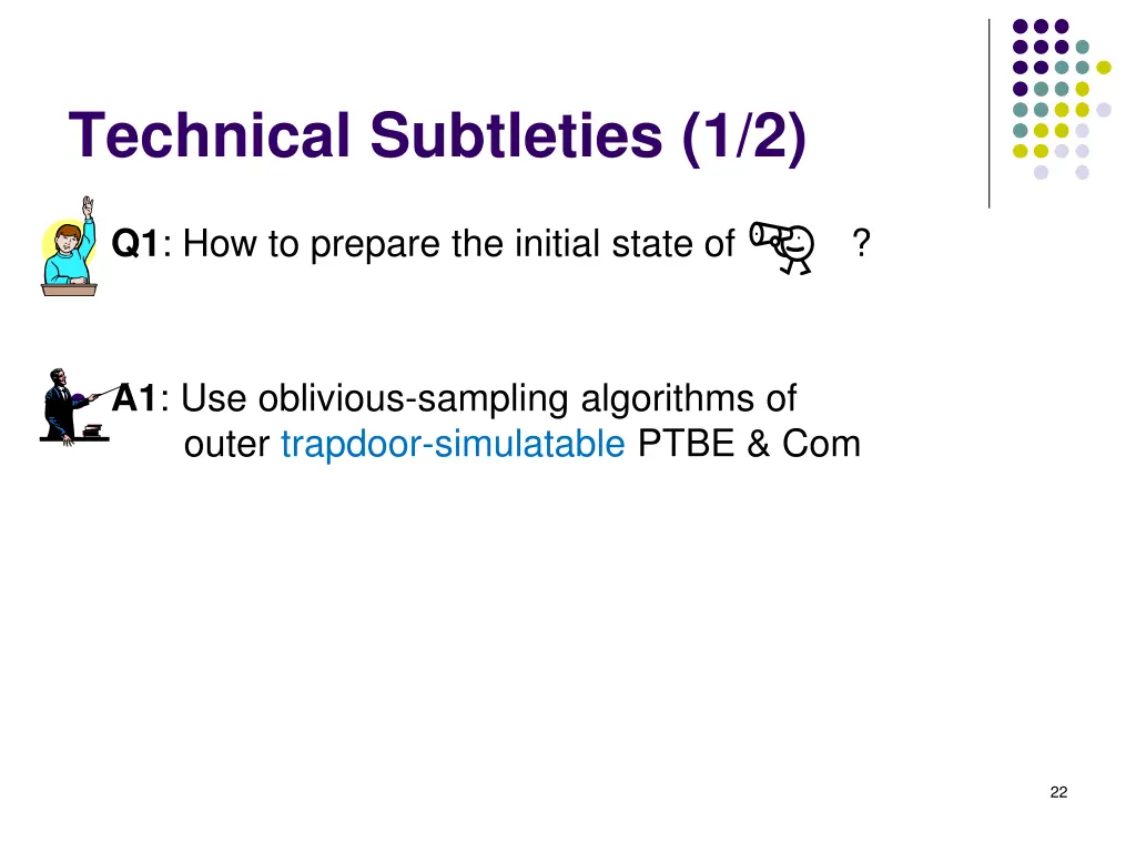 technical subtleties 1 2