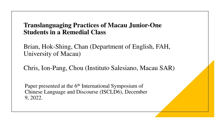 translanguaging practices of macau junior