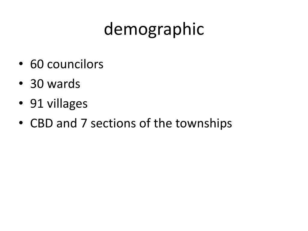 demographic