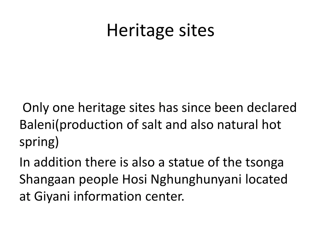 heritage sites