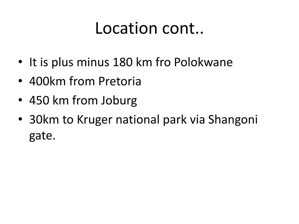 location cont