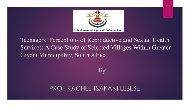 teenagers perceptions of reproductive and sexual