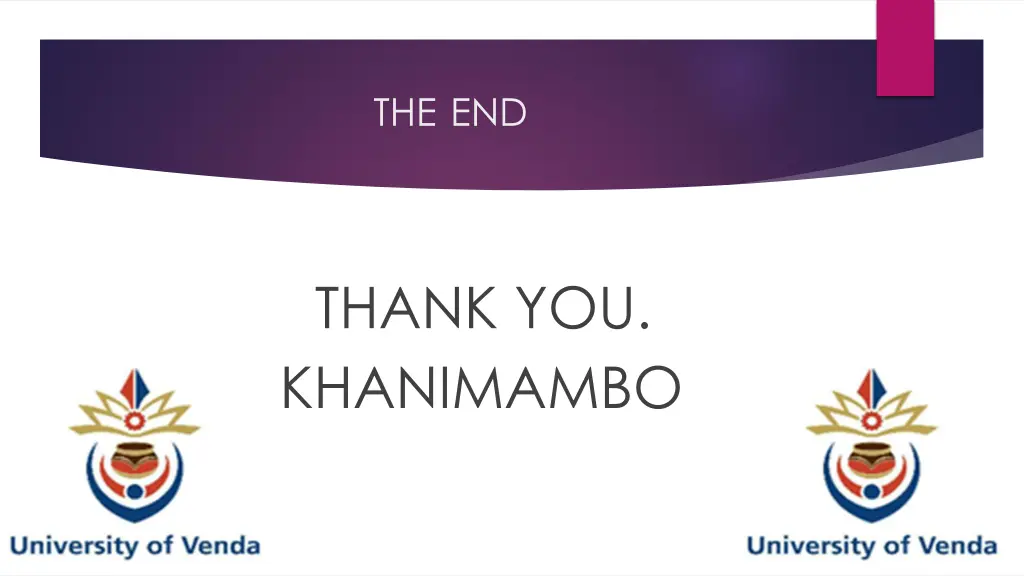 the end