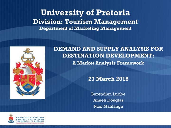 university of pretoria division tourism