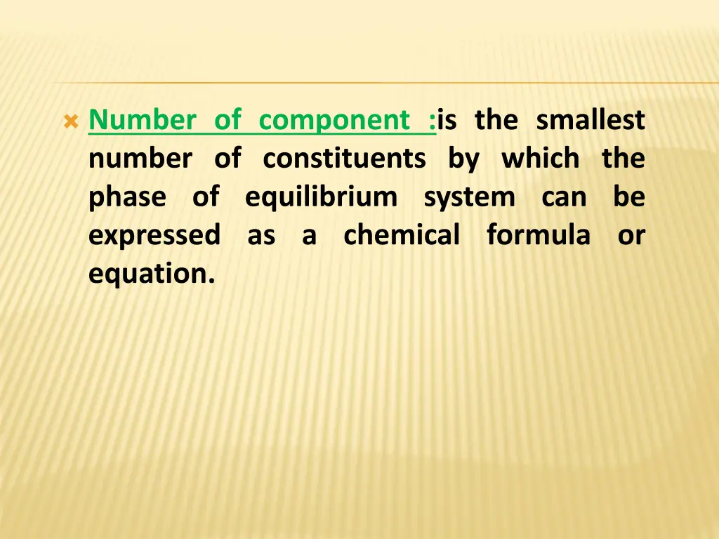 number of component is the smallest number