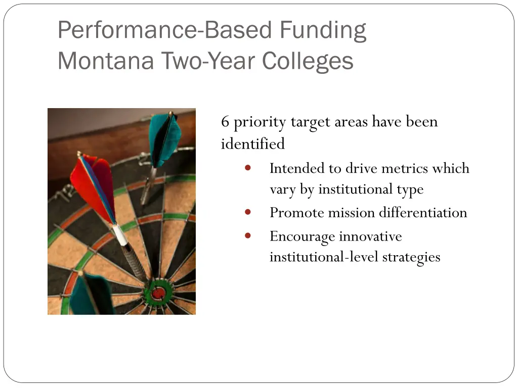 performance based funding montana two year 4