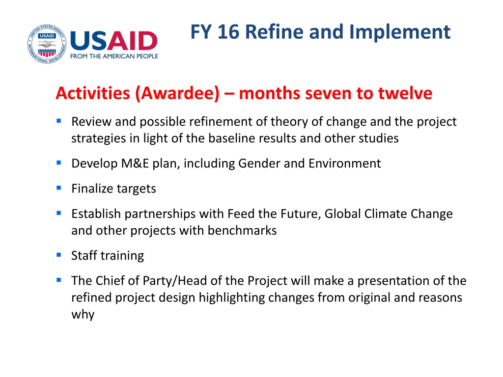 fy 16 refine and implement 6