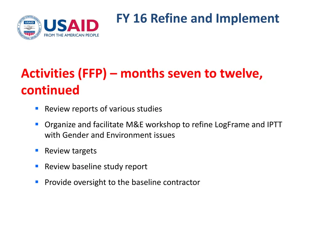 fy 16 refine and implement 7