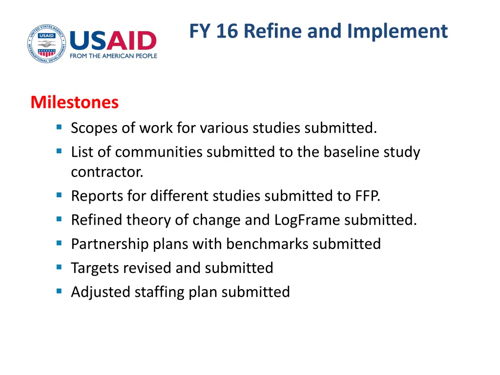 fy 16 refine and implement 8